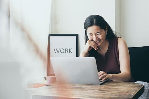 Woman having a virtual meeting