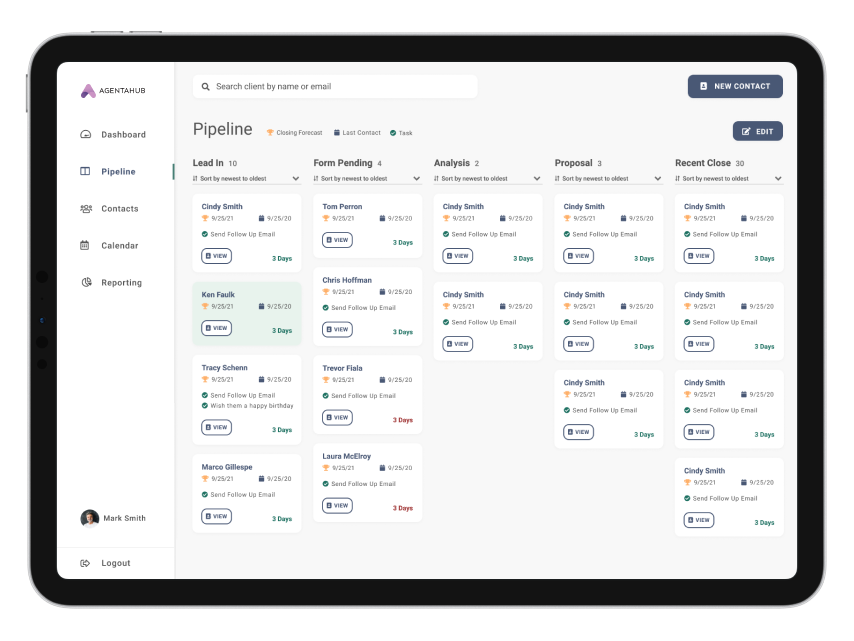 Pipeline tracking UI